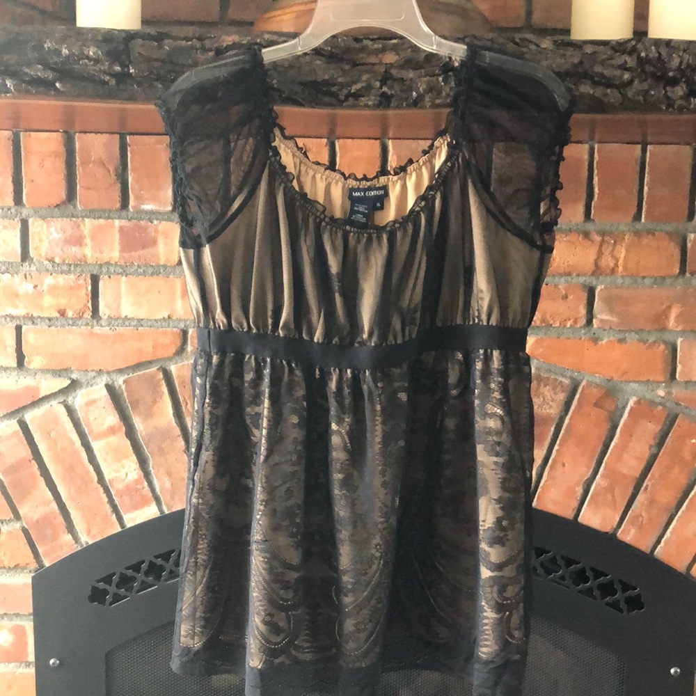 Fun black sheer top